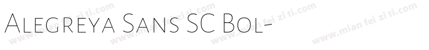 Alegreya Sans SC Bol字体转换